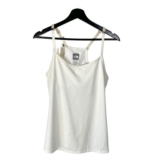 North Face - Strappy Active Racerback Tank Top with Shelf Bra | White | Small - Picture 1 of 4